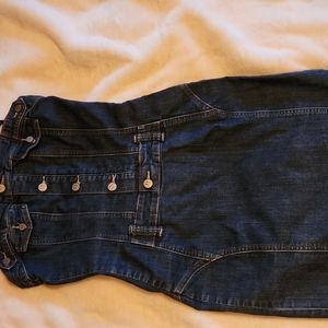 All jean dress. Brand MNG jeans. Size small. Can be strapless. Comes with straps